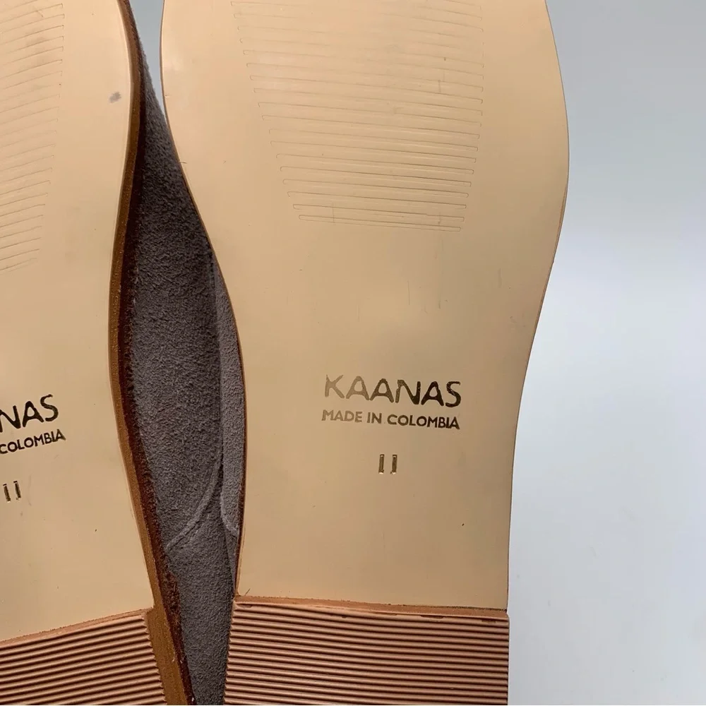 NWB KAANAS Women's Fiano Lace-Up Oxford Flat Shoe size 11 suede taupe - Picture 10 of 10